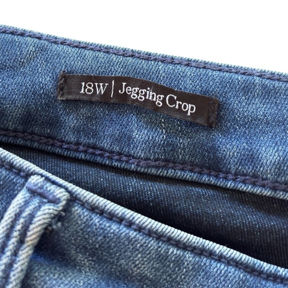 Talbots Womens Plus Size 18W Stretch Denim Cropped Jeans High-Waist Jegging Crop - Picture 4 of 14